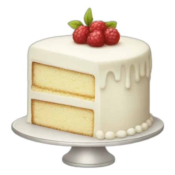 White vintage cake  sticker