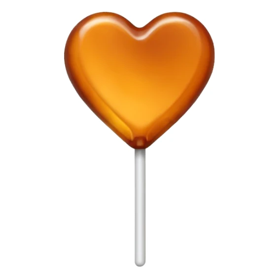 heart-shaped caramel lollipop sticker