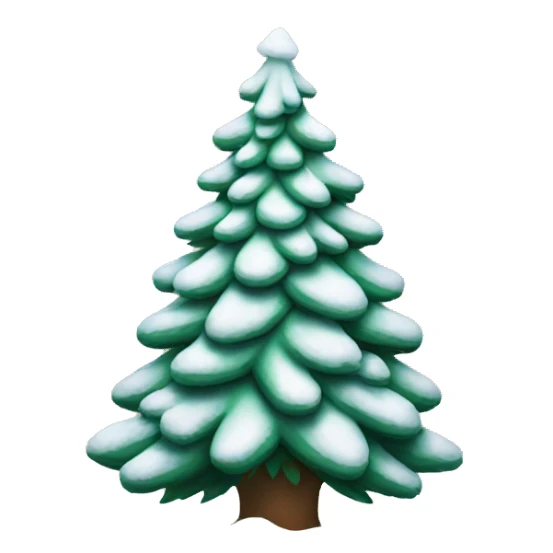Snowy Christmas tree sticker