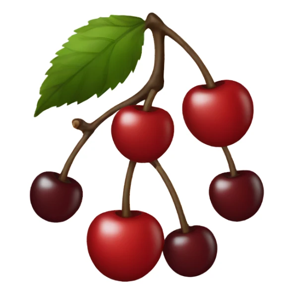 black and red cherry  sticker
