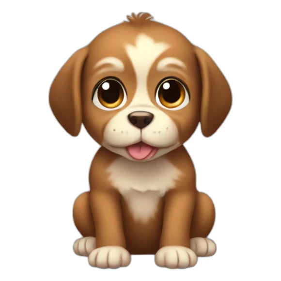 Puppy mixed with a monkey baby sticker