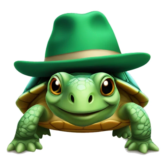 Turtle wearing a hat sticker
