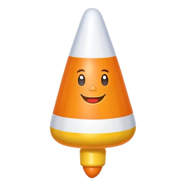   jeff koons style inflatable orange candy corn balloon sticker