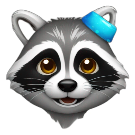 Party raccoon sticker