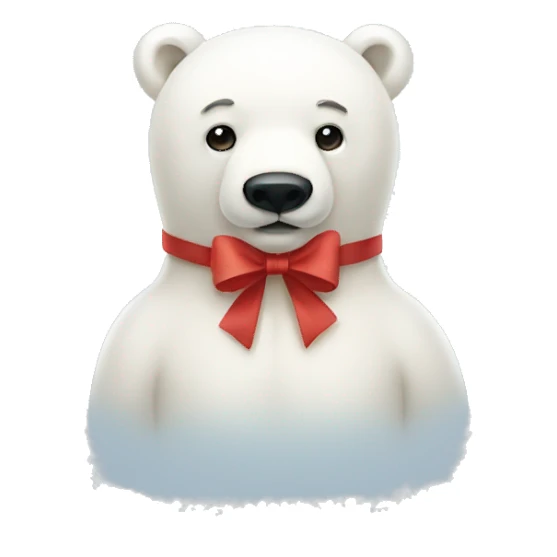 Polar bear with bow sticker