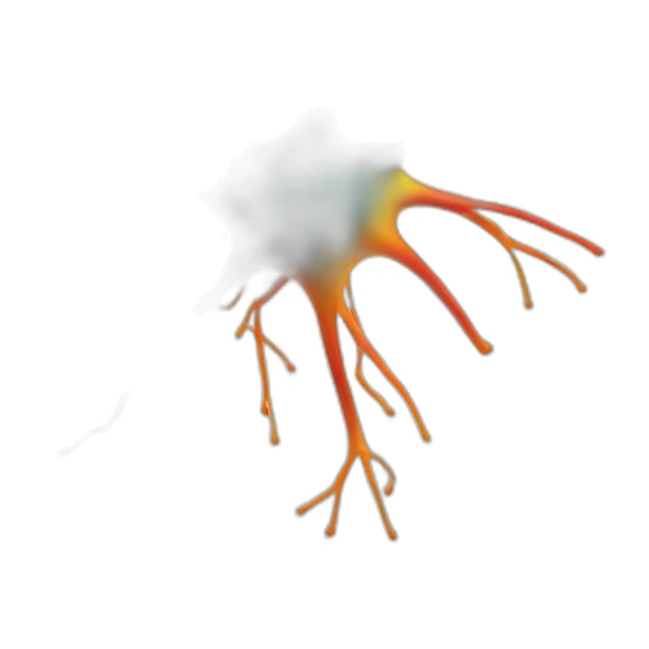 Color schematic of a neuron as an emoji sticker