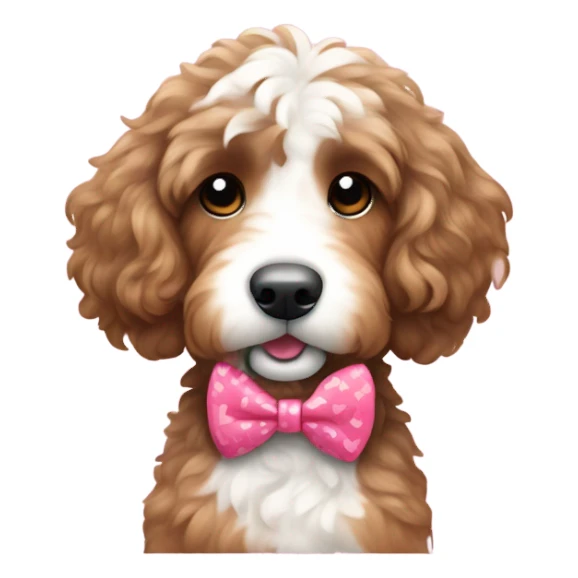 Bernedoodle dressed for Valentine’s Day sticker