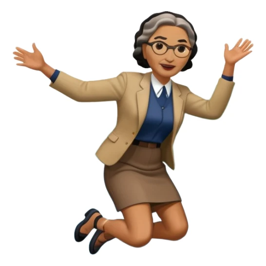 Rosa Parks jumping over a river sticker