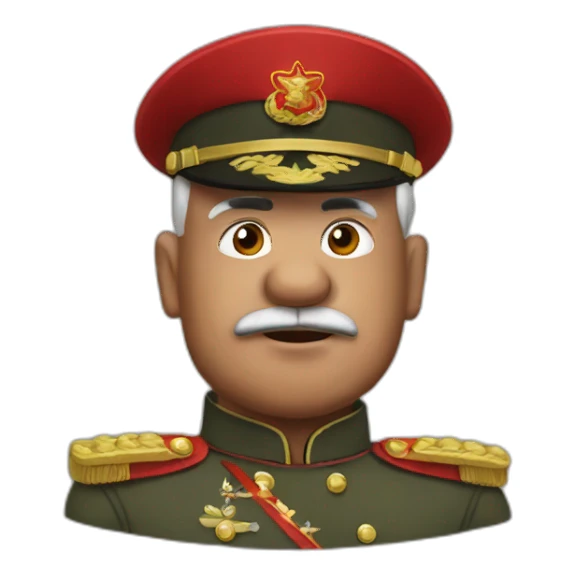 Red Army general as a pig sticker
