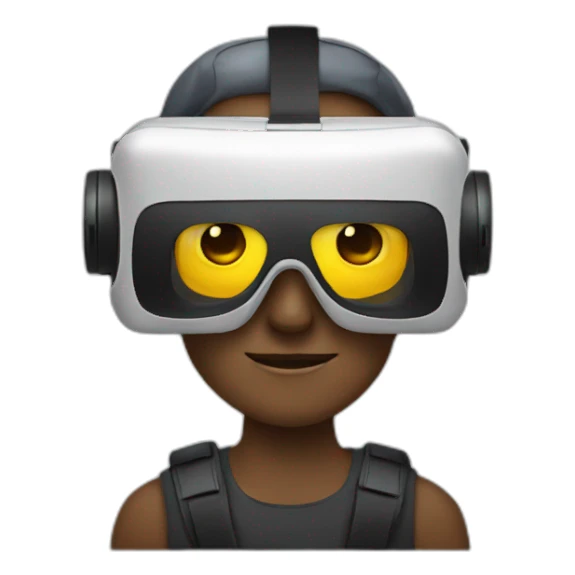 men wearing virtual reality glasses sticker