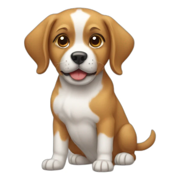 Chien sur chat sticker