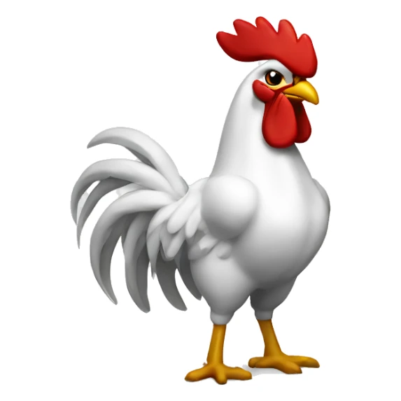 Strong boxing rooster with white shirt sticker