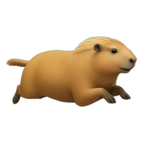 Flying capybara sticker