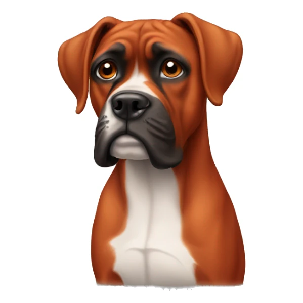 Red boxer’s dog sticker