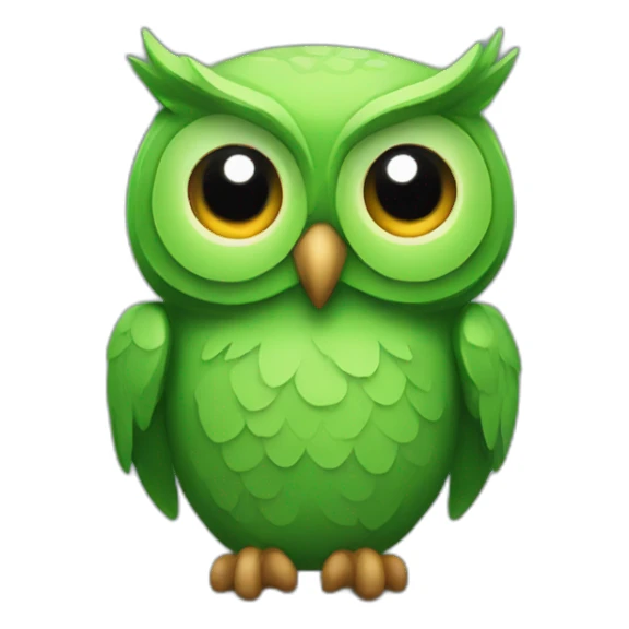 green owl sticker