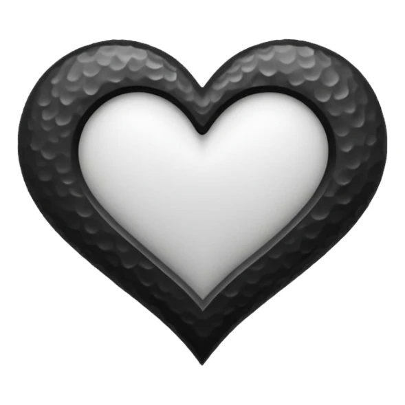 Black and white mix heart sticker