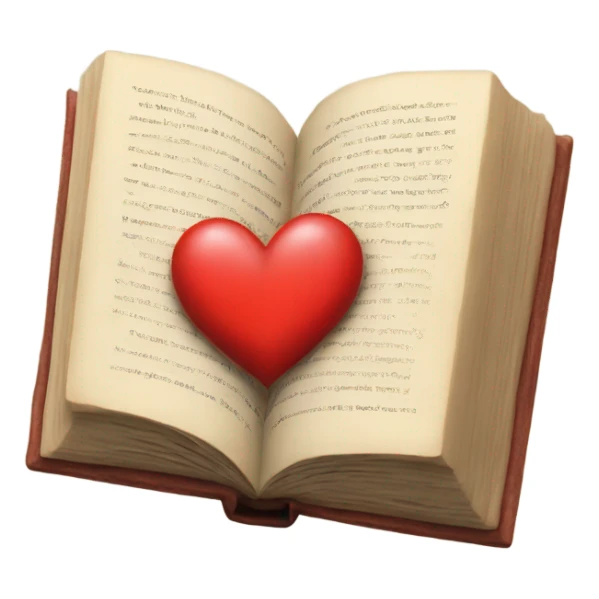 Book with heart sticker