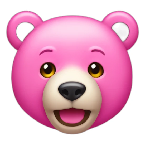 Create a pink bear  sticker