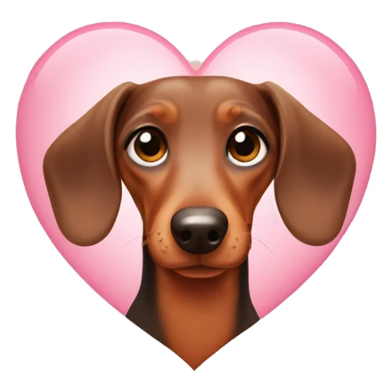 Dachshund with Heart sticker