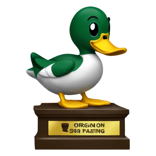 Oregon duck kissing trophy sticker
