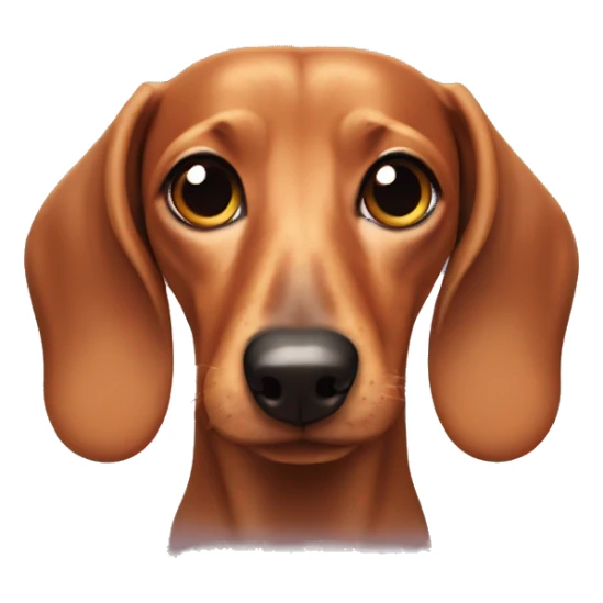 a dachshund with erect ears sticker