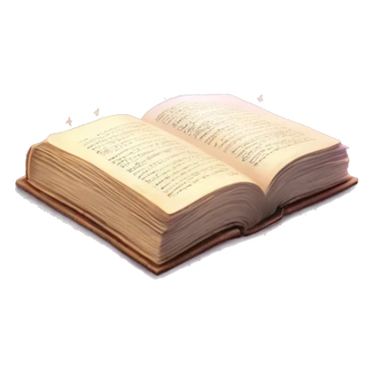 a magical book with a shine sticker