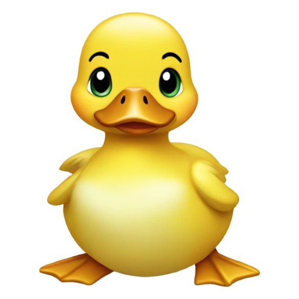 baby duck eating a bean sticker