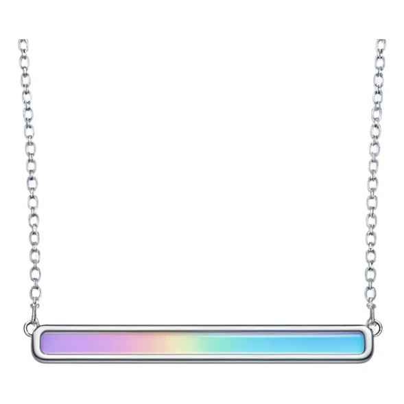 Iridescent horizontal bar necklace  sticker
