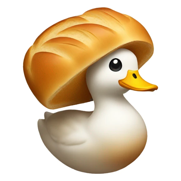 Bread with duck sticker