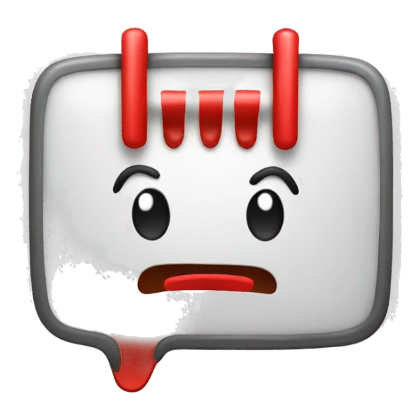 Whiteboard with red marker sticker