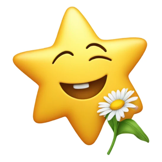 Happy Star with a Daisy sticker