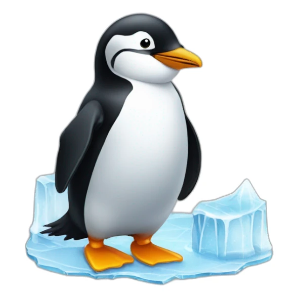 Pinguïn on ice sticker