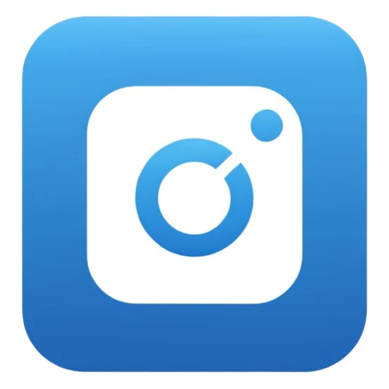 Provide Instagram blue tick verification logo as a text format sticker