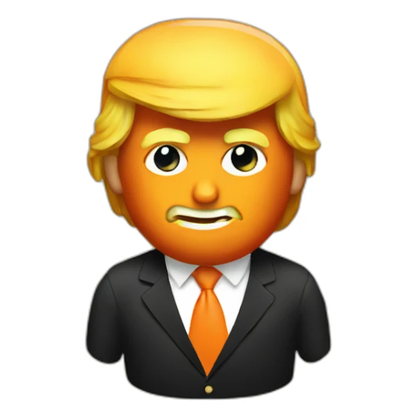 trump pumpkin sticker