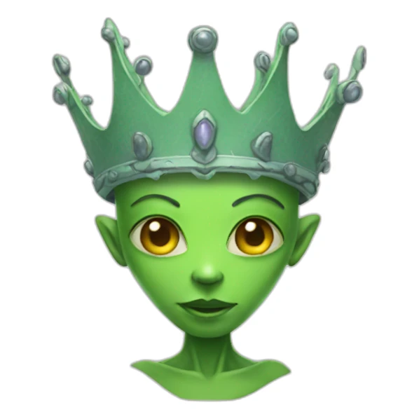 Crowned Alien sticker