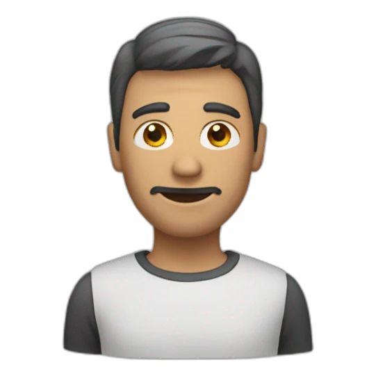 man with hello word sticker