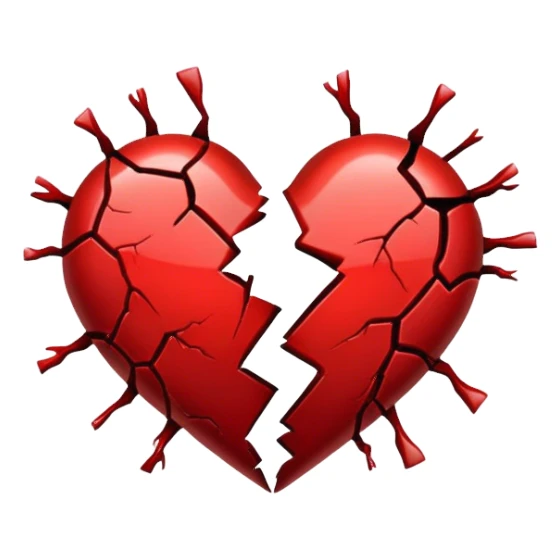 Broken bleeding hear sticker