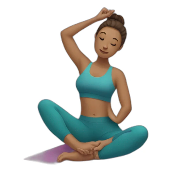 woman doing yoga in socks sticker