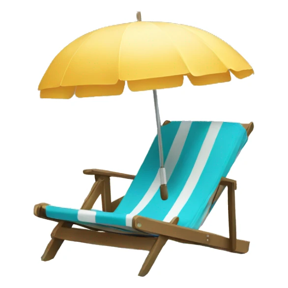 beach chair with umbrella sticker