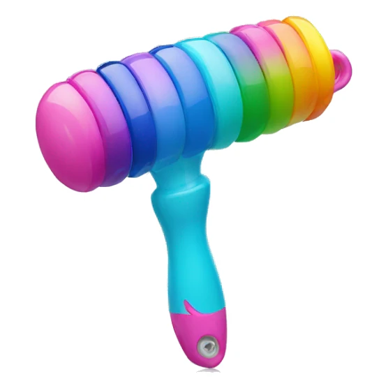 a  single plastic colorful Curler sticker