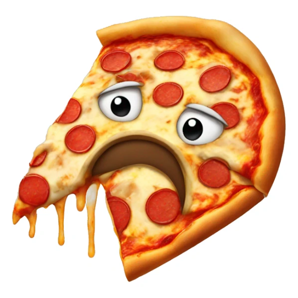 unhappy pizza sticker