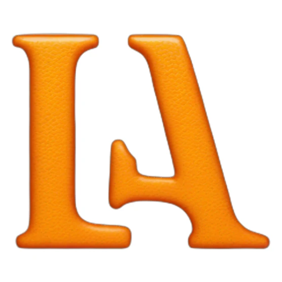 l LETTER orange sticker