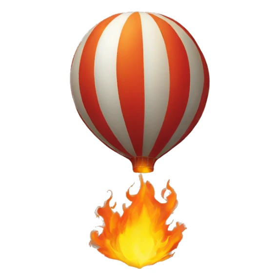 Ballon en feu sticker