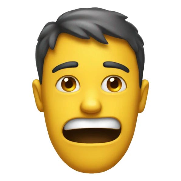 Yellow emoji with Nonsensical, unintelligible expression  sticker