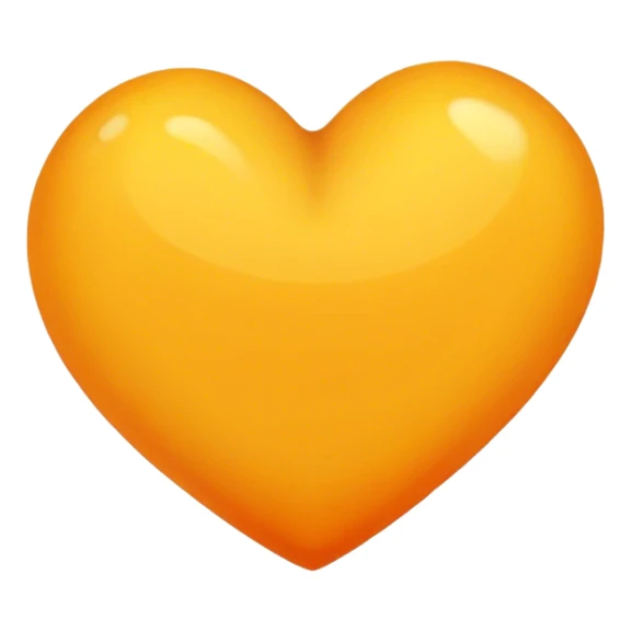 Orangish yellow heart  sticker