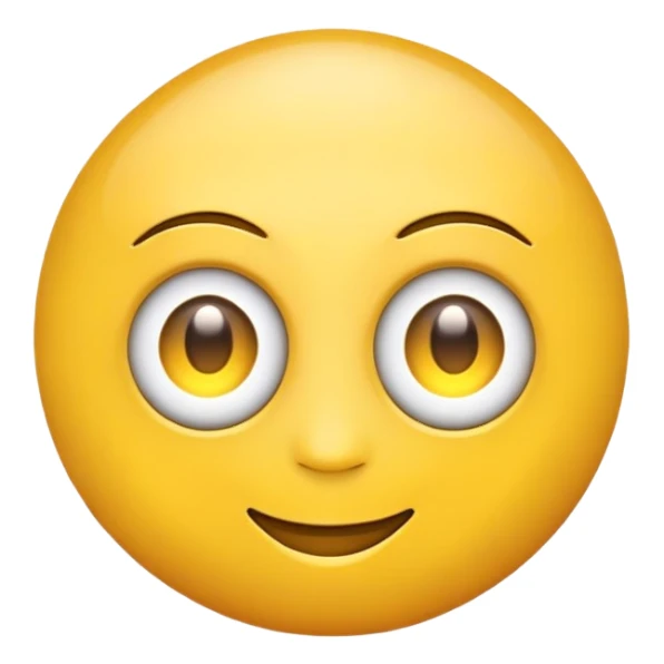 A regular emoji with a third eye on the forehead sticker