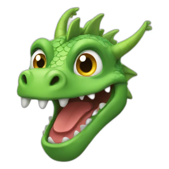 Very silly dragon sticker