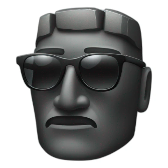 moai wearing dark sunglasses sticker