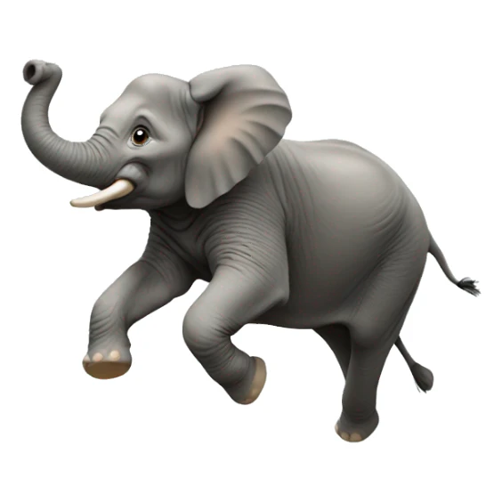 Elephant jumping  sticker