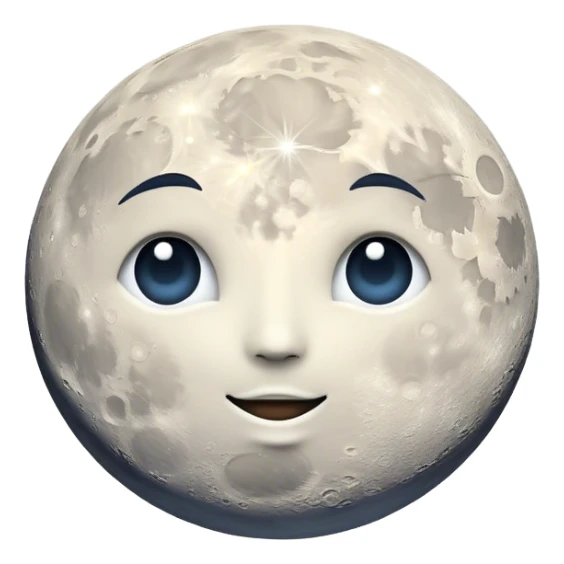 moon on the sky background sticker